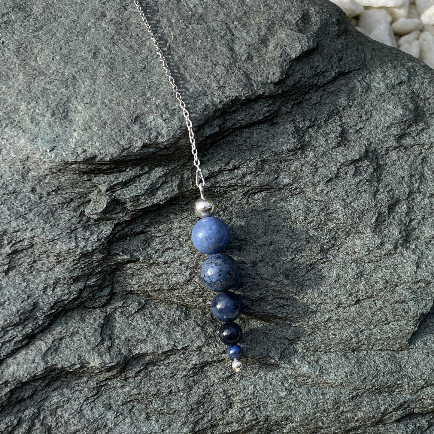 Dumortierite crystal pendulum