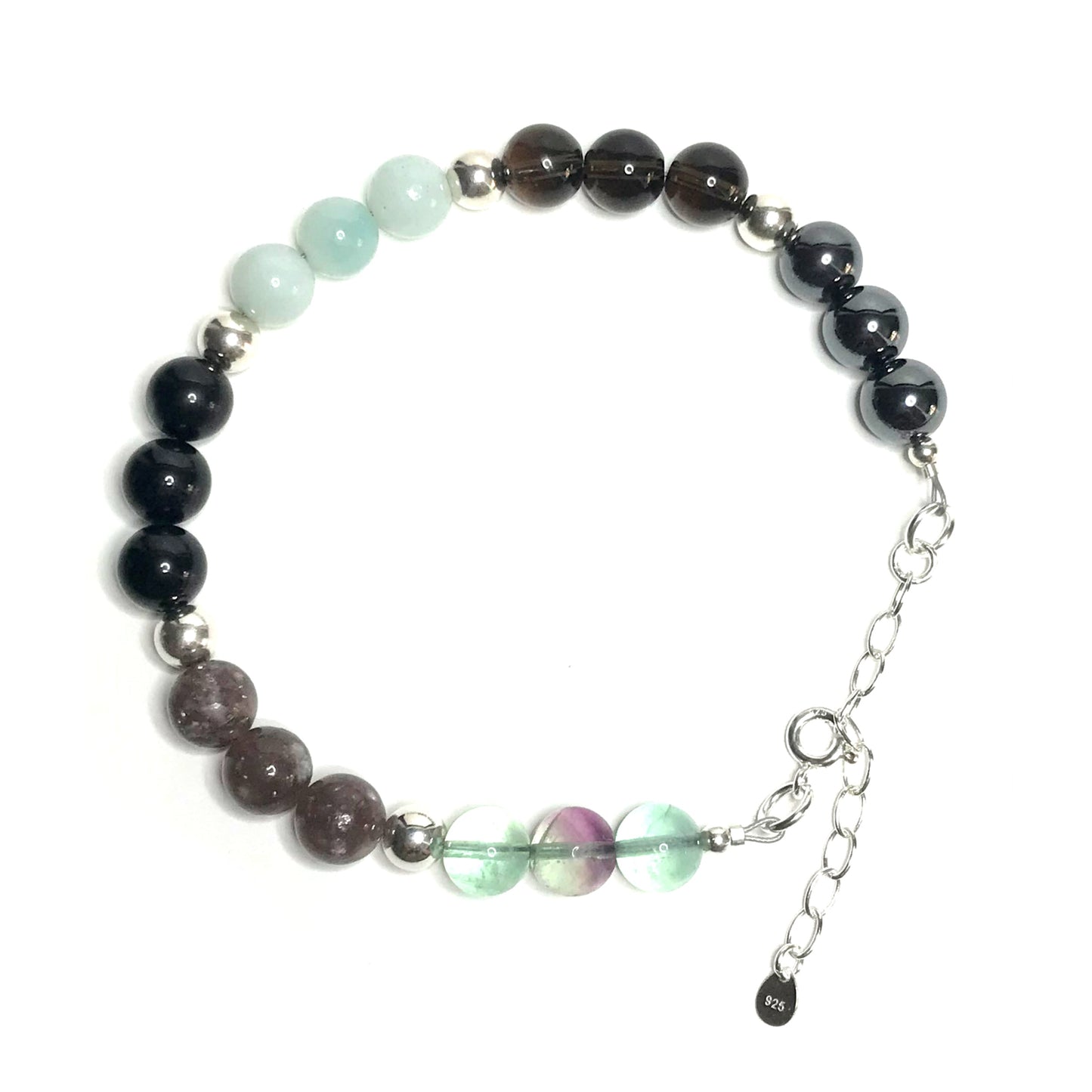 EMF protection crystal beaded bracelet