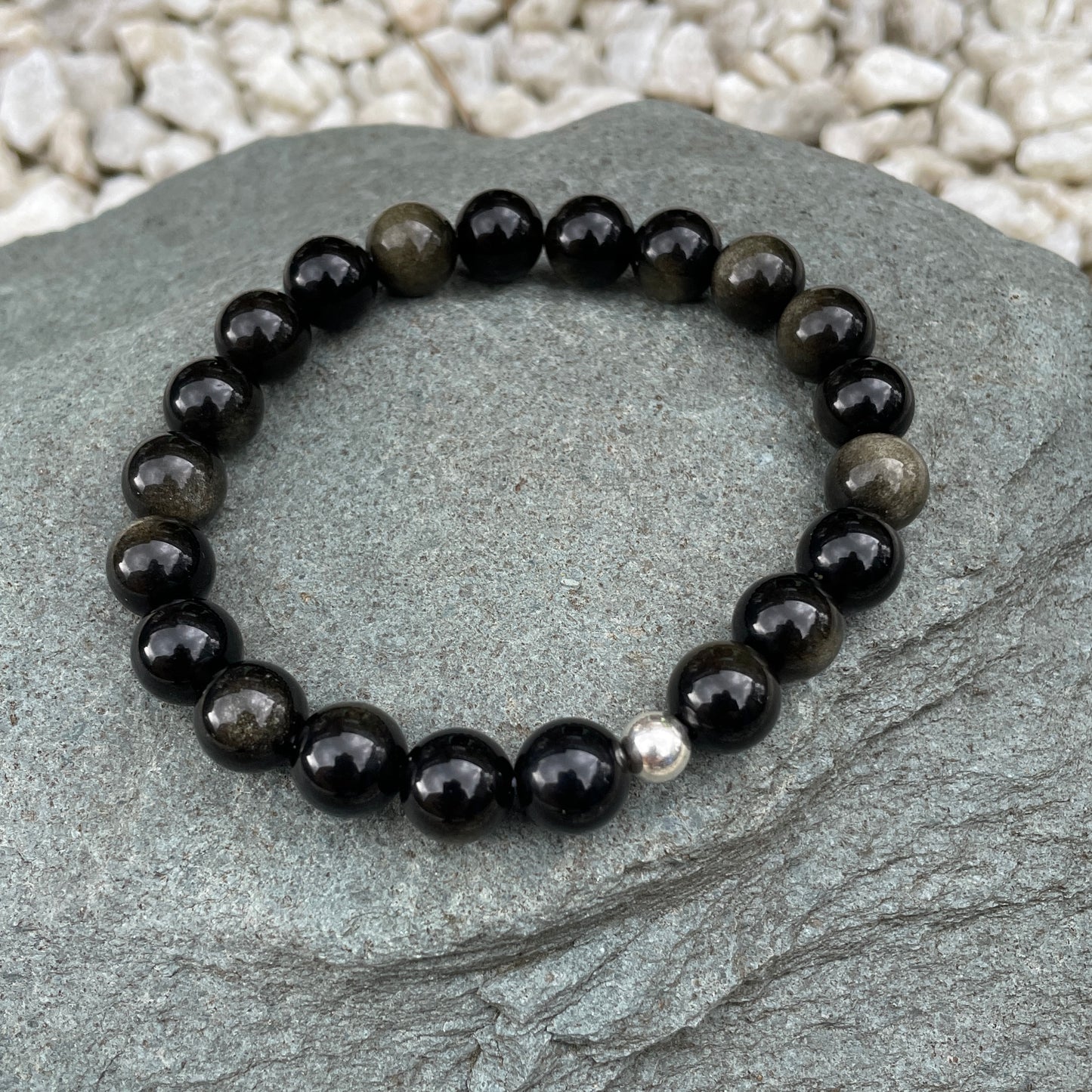 Golden Sheen Obsidian Crystal Bracelet