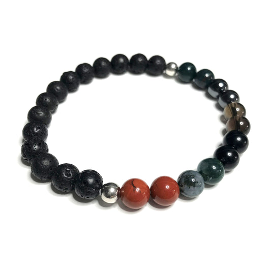 Grounding bracelet with lava