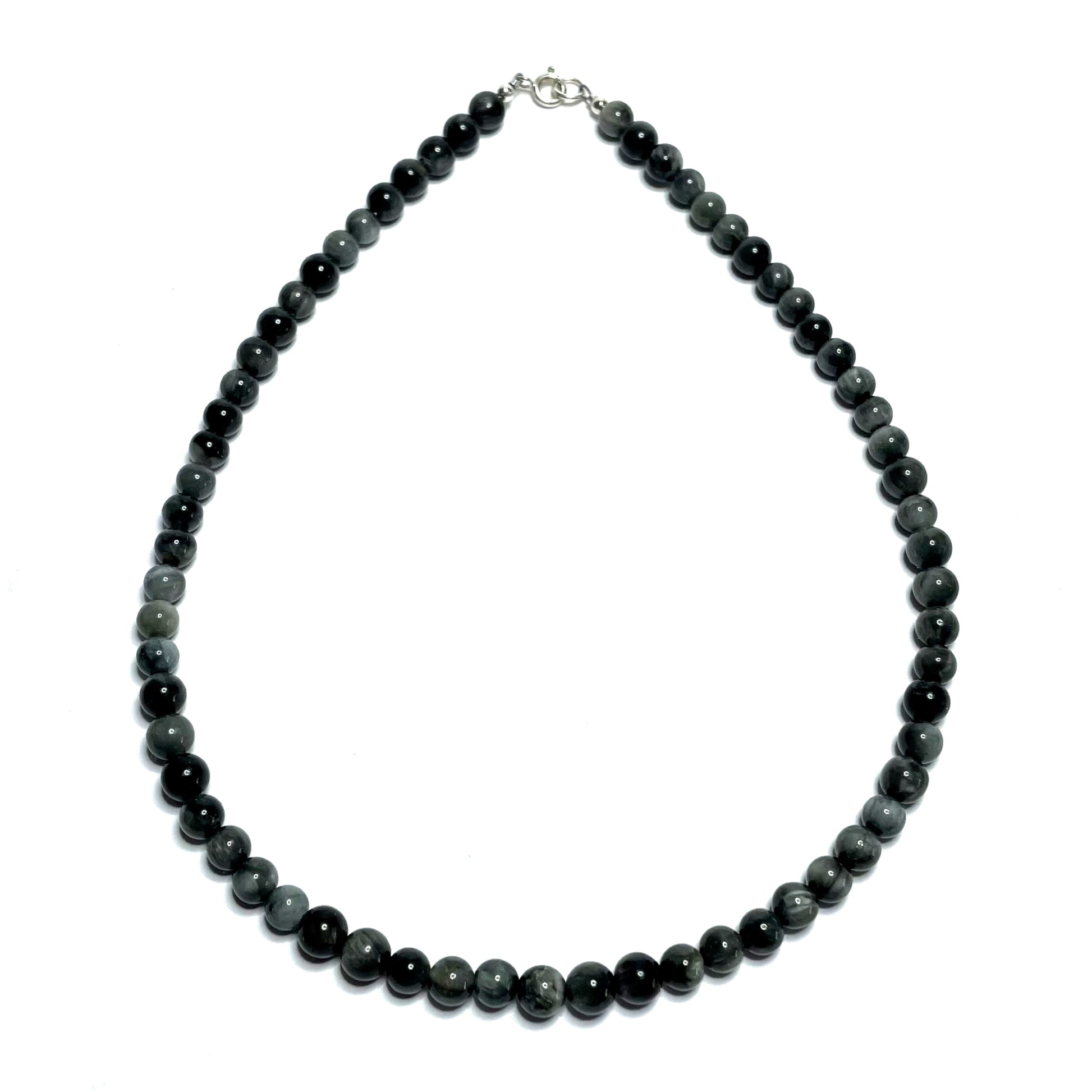 Hawk eye bead choker