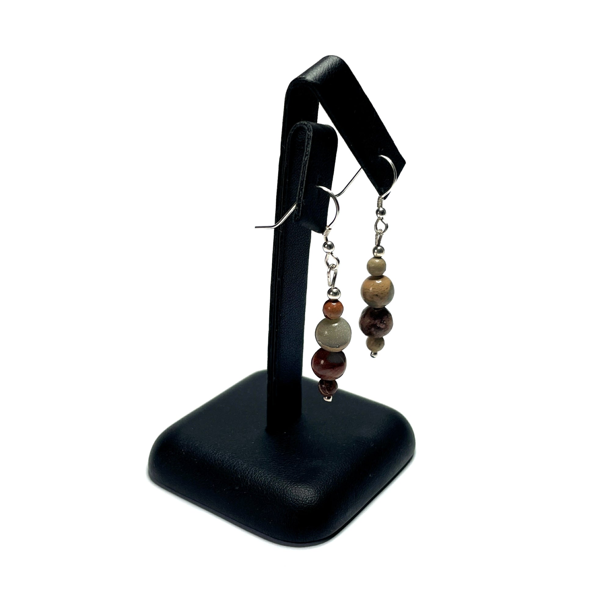 Impression jasper crystal earrings