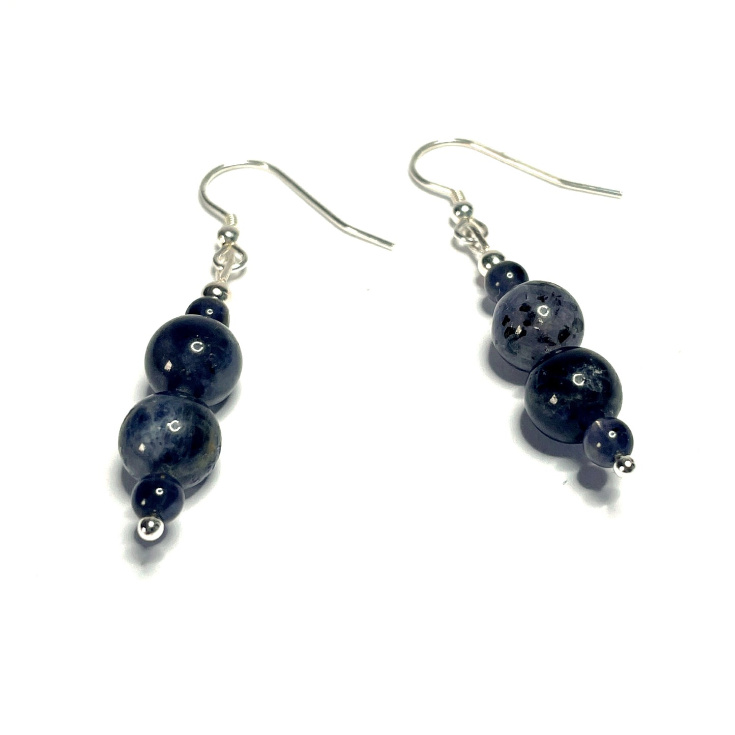 Iolite crystal earrings