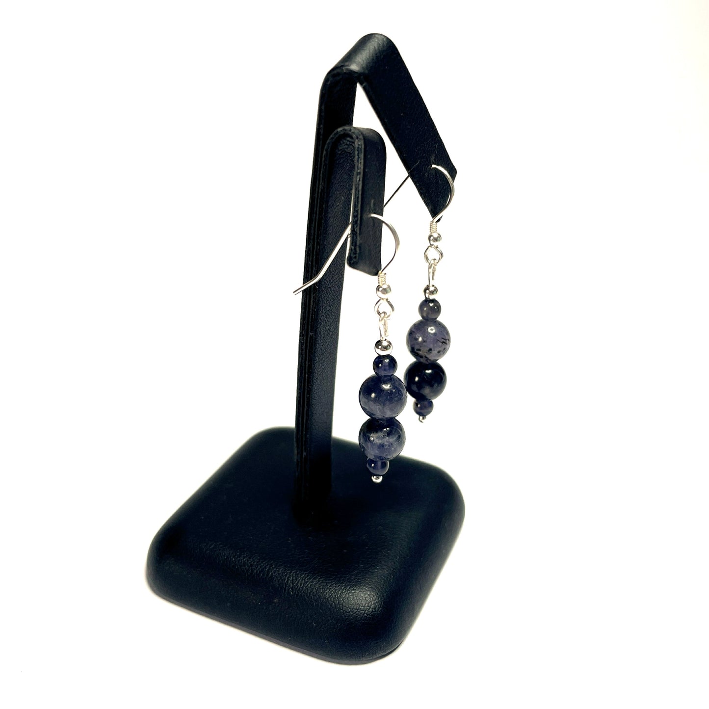 Iolite gemstone earrings