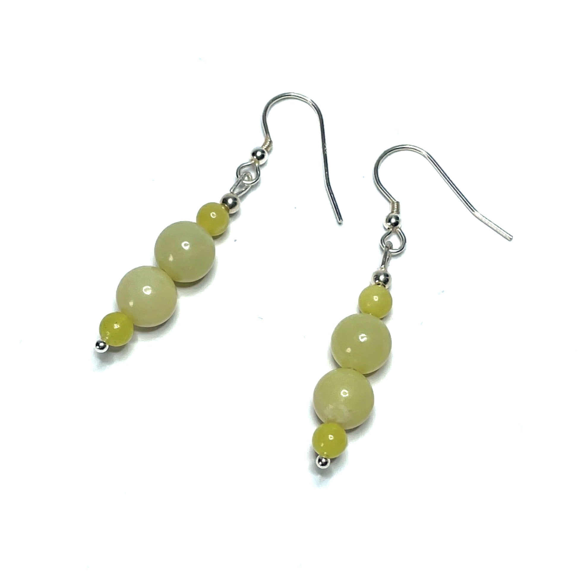 Lemon jade gemstone earrings