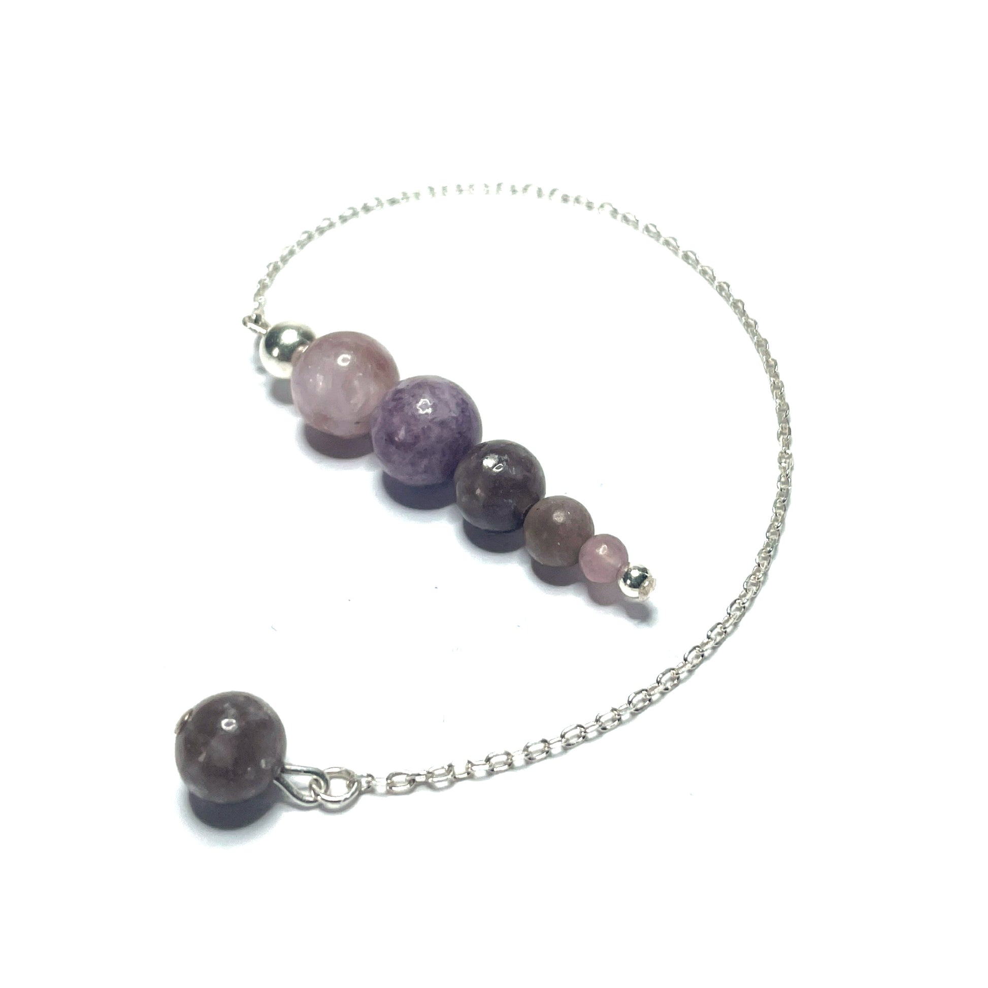 Lepidolite bead pendulum