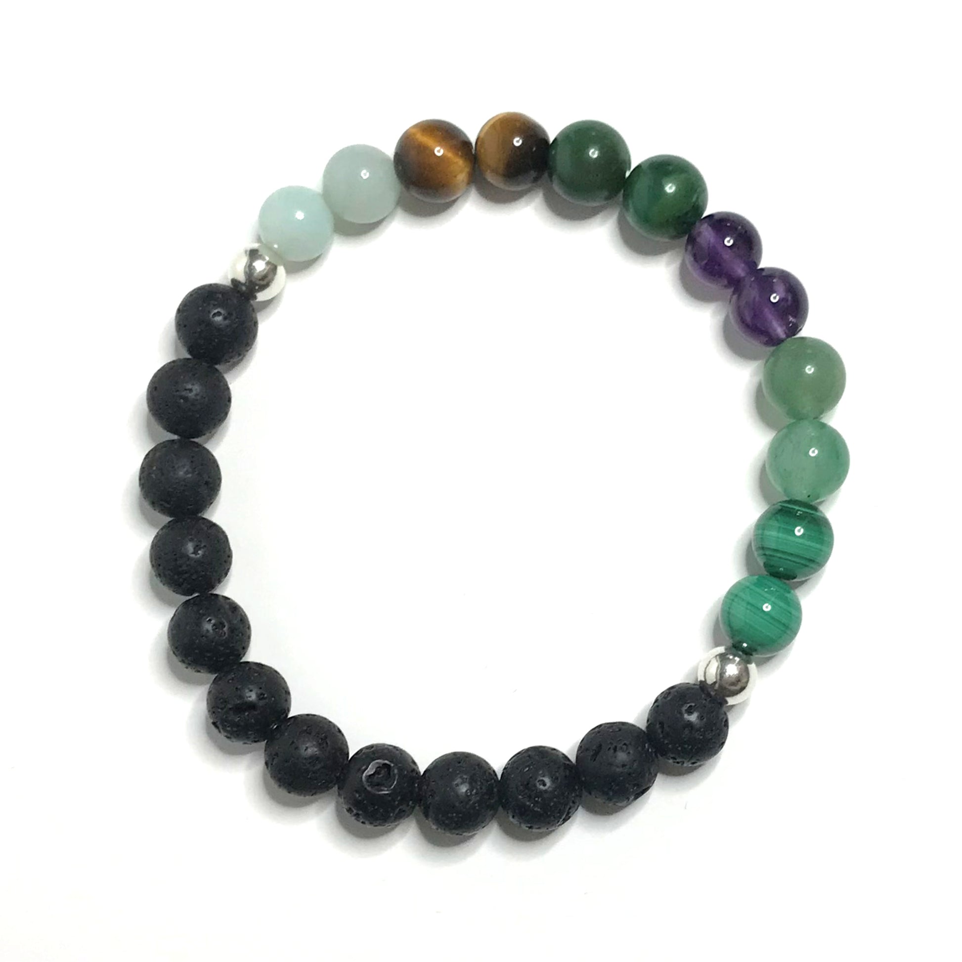 Luck crystal bracelet with lava