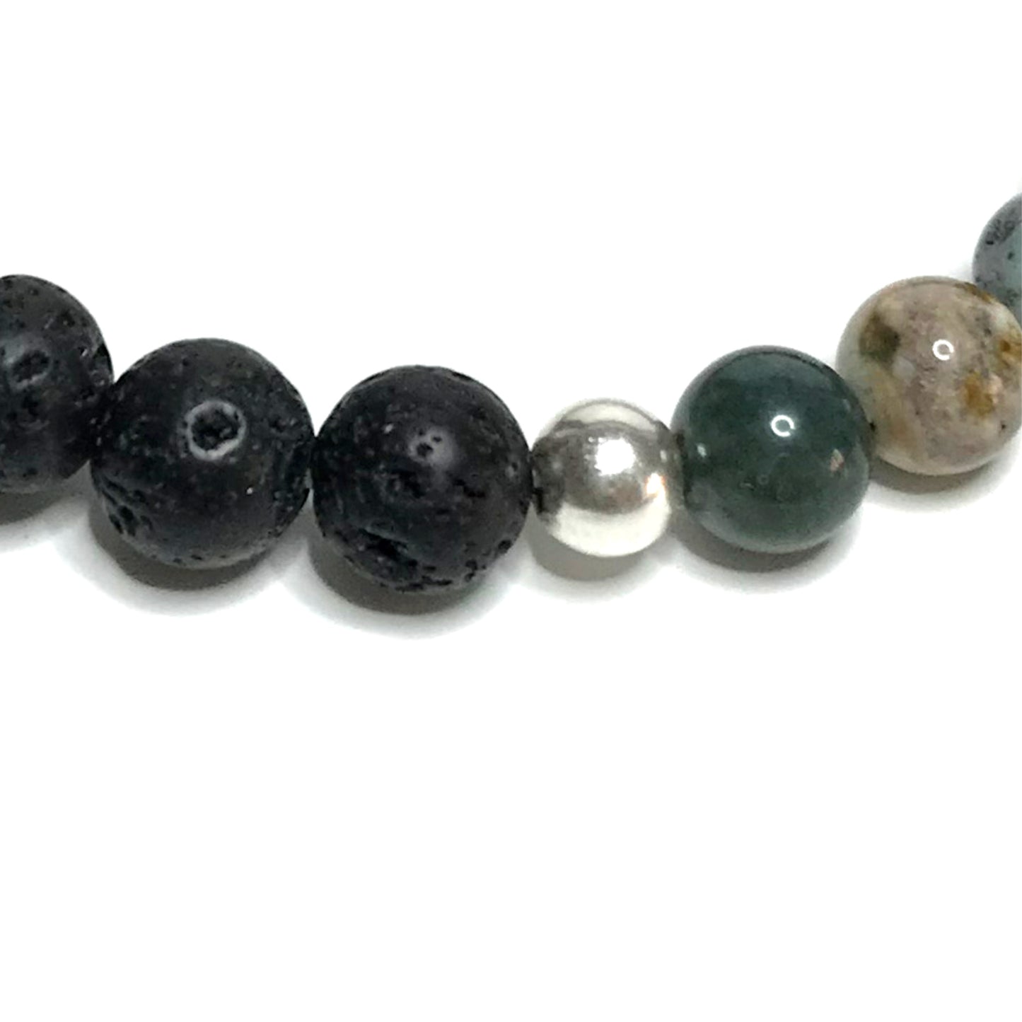 Ocean Jasper with Lava Rock Bracelet