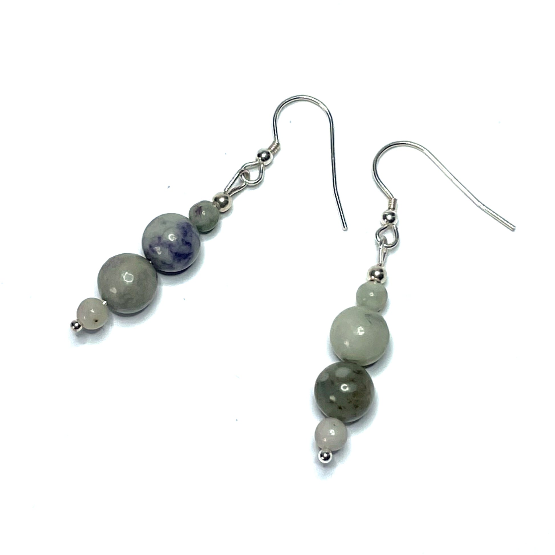 Peace jade gemstone earrings