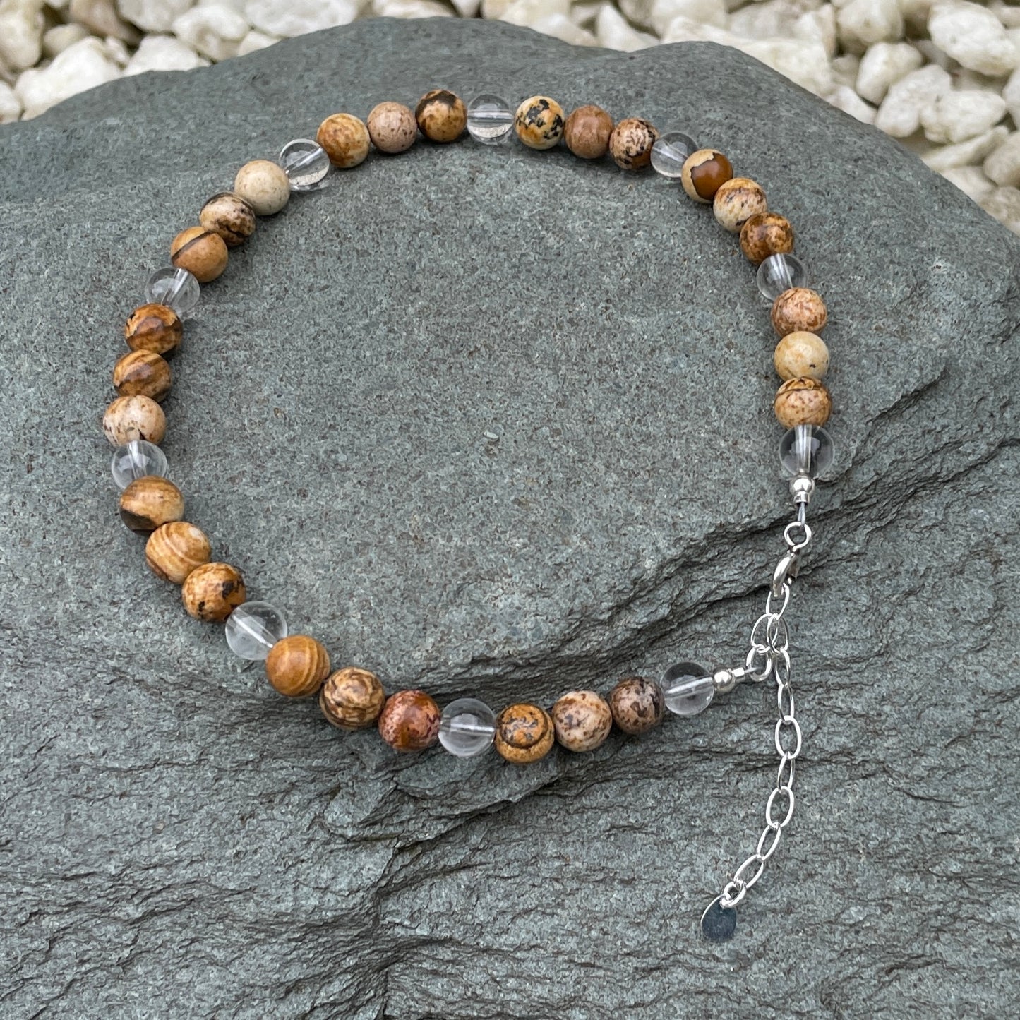 Picture jasper crystal anklet