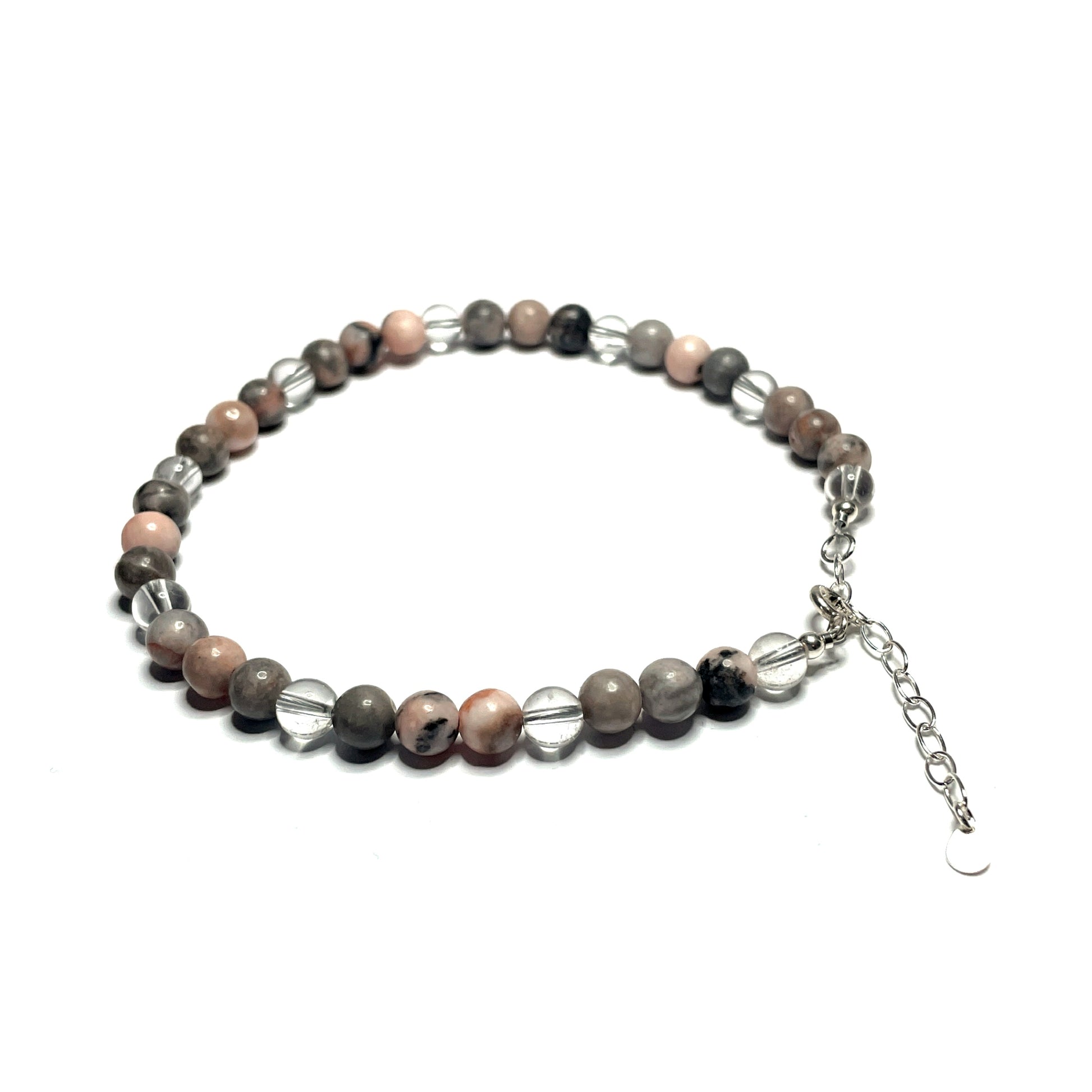 Pink Zebra Jasper Anklet