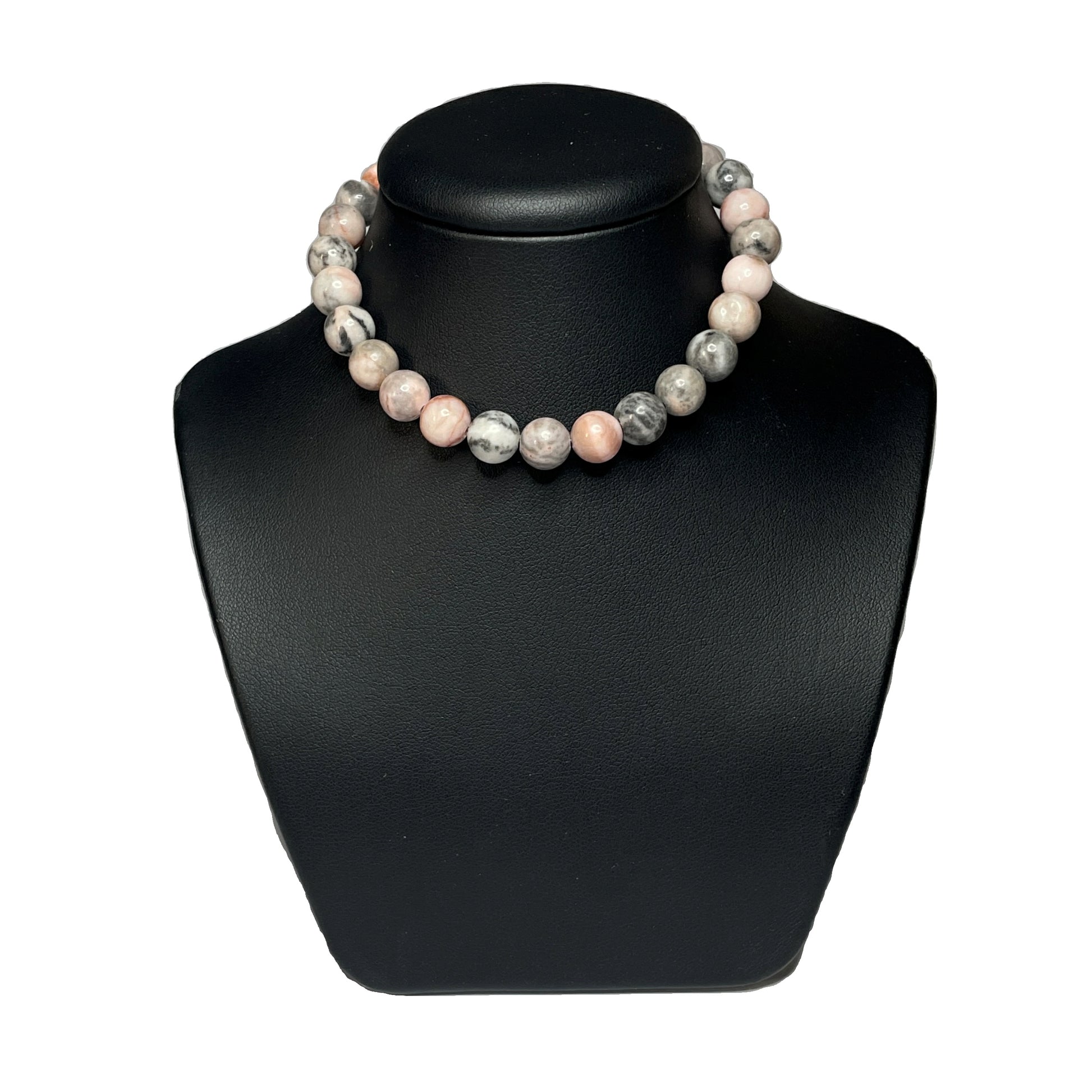 Porcelain jasper crystal necklace