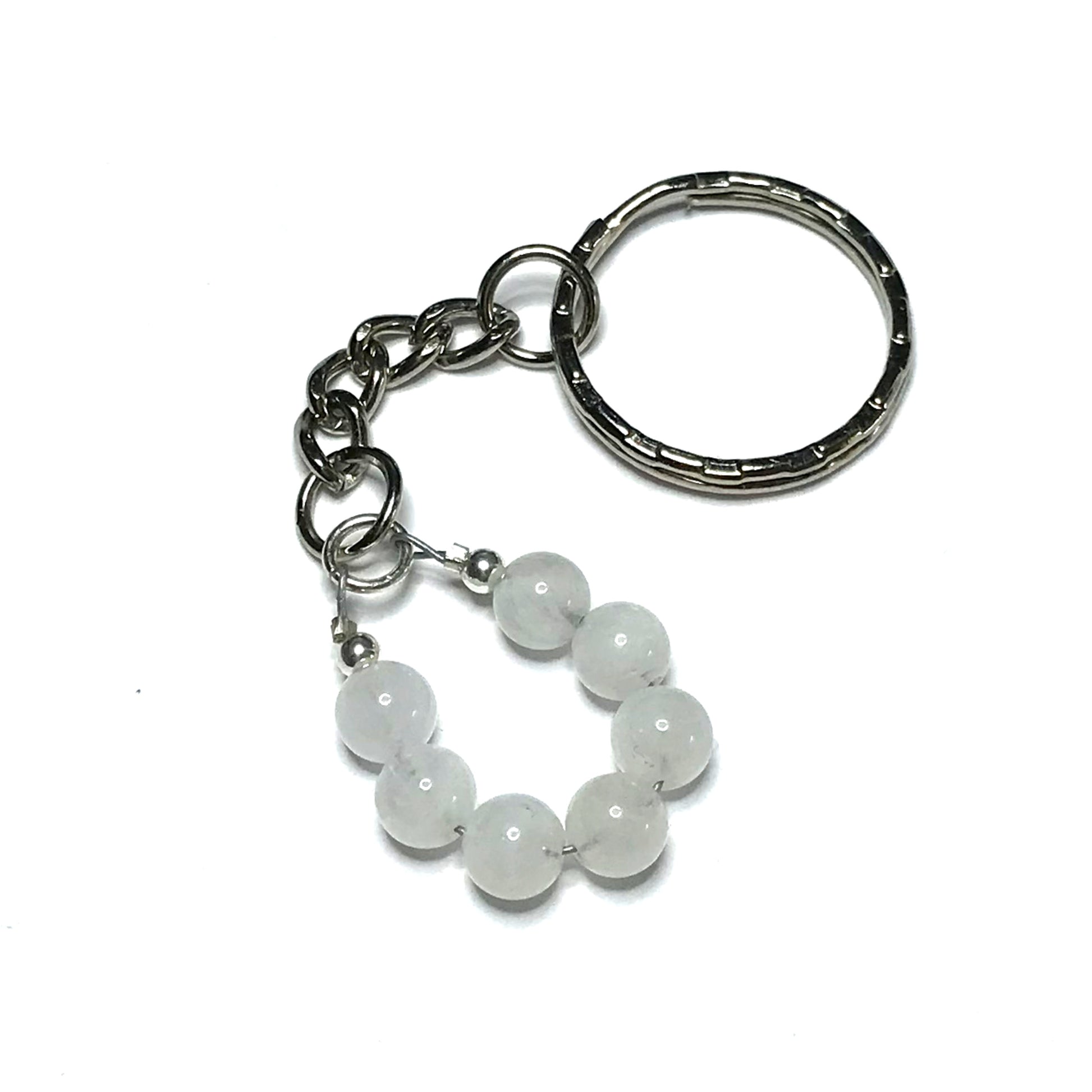 Rainbow moonstone keychain