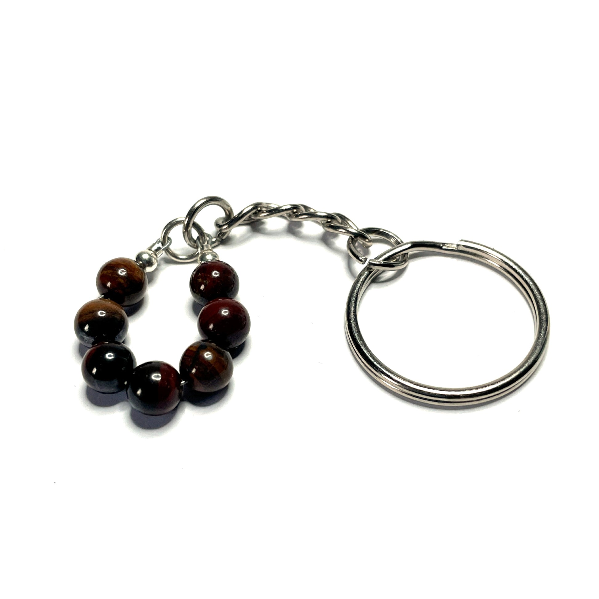 Red Iron Tiger's Eye Keychain