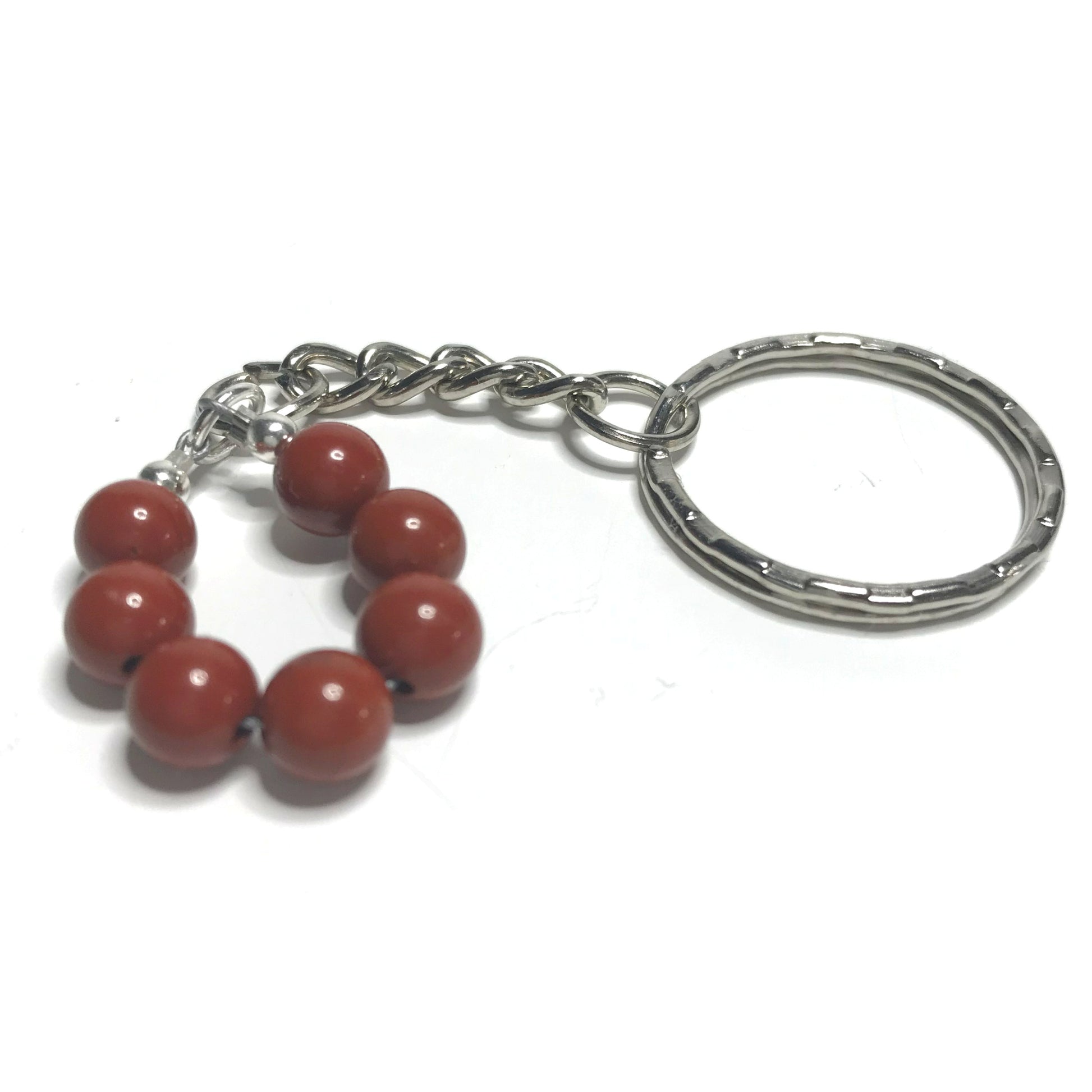 Red jasper keychain