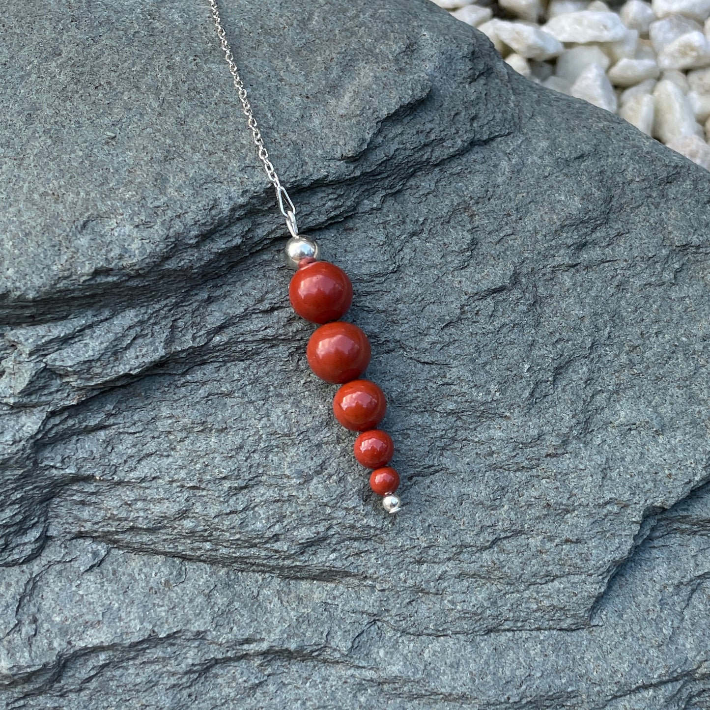 Red jasper crystal pendulum