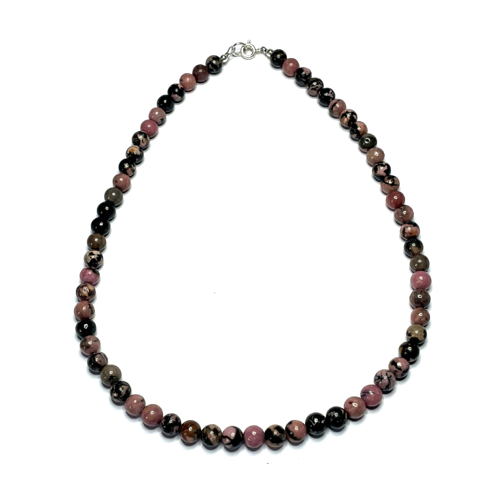 Rhodonite gemstone choker