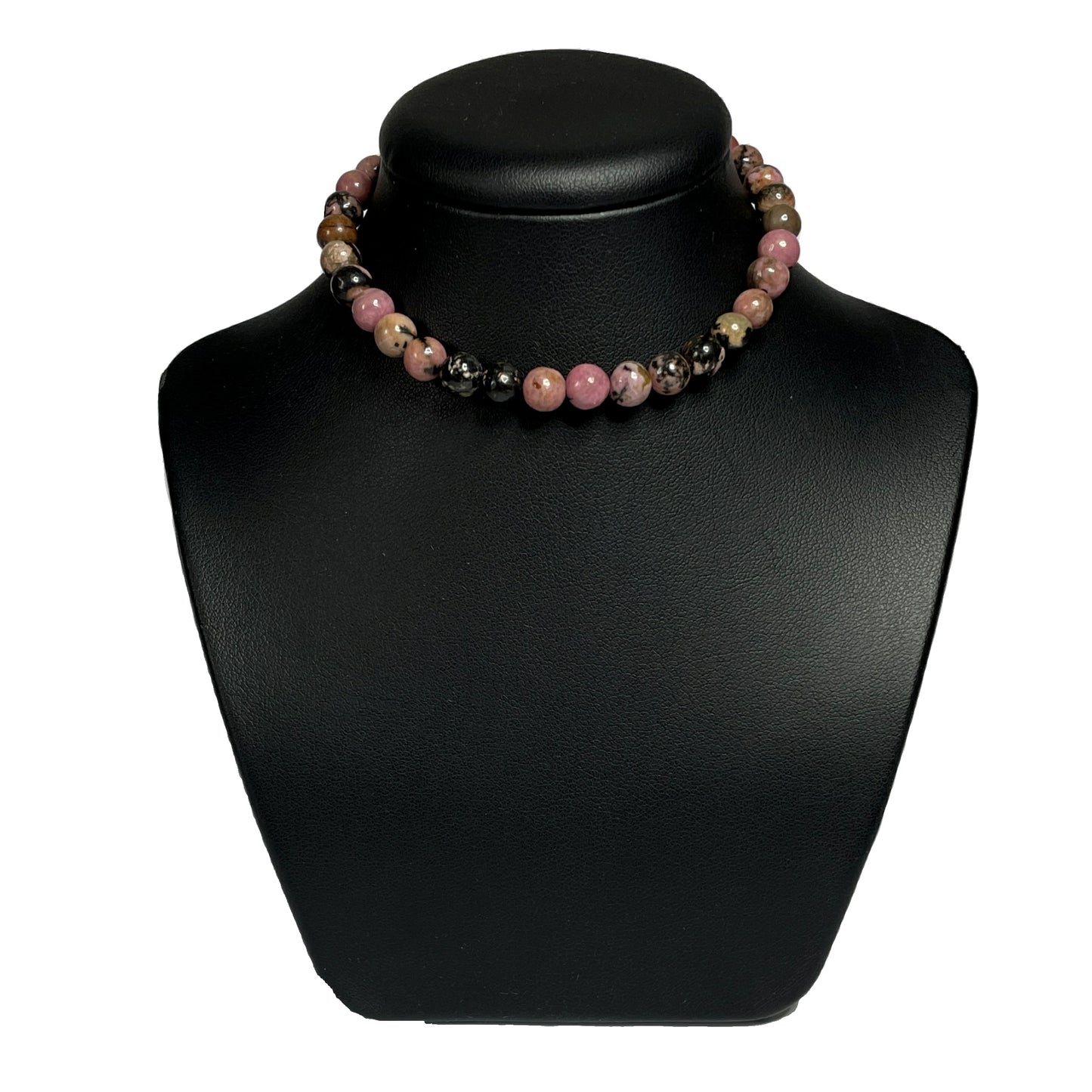 Rhodonite crystal choker