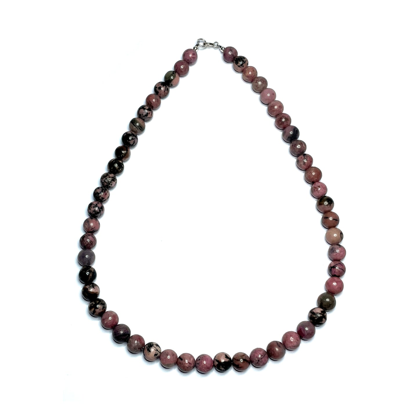 Rhodonite gemstone necklace