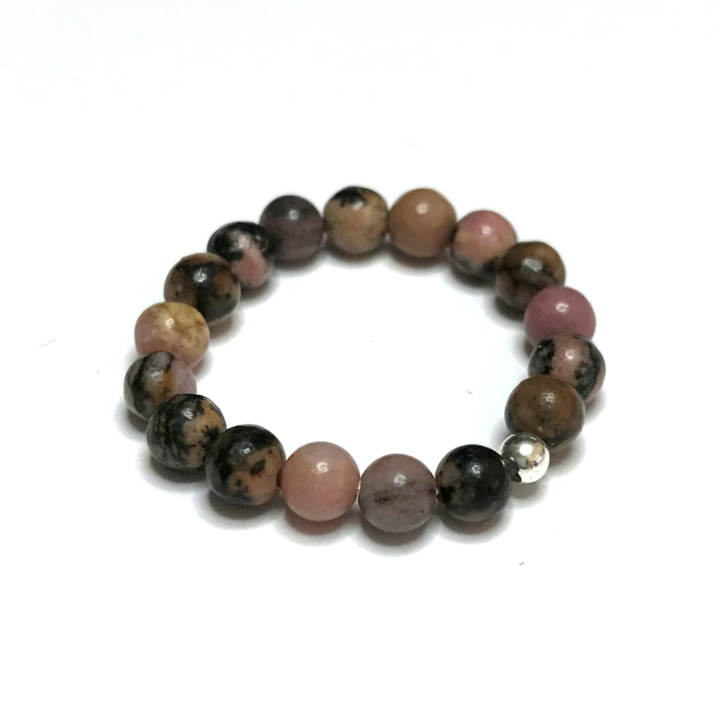 Rhodonite beaded ring