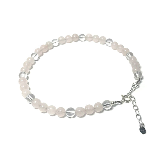 Rose quartz anklet