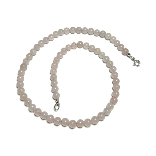 Rose quartz choker necklace