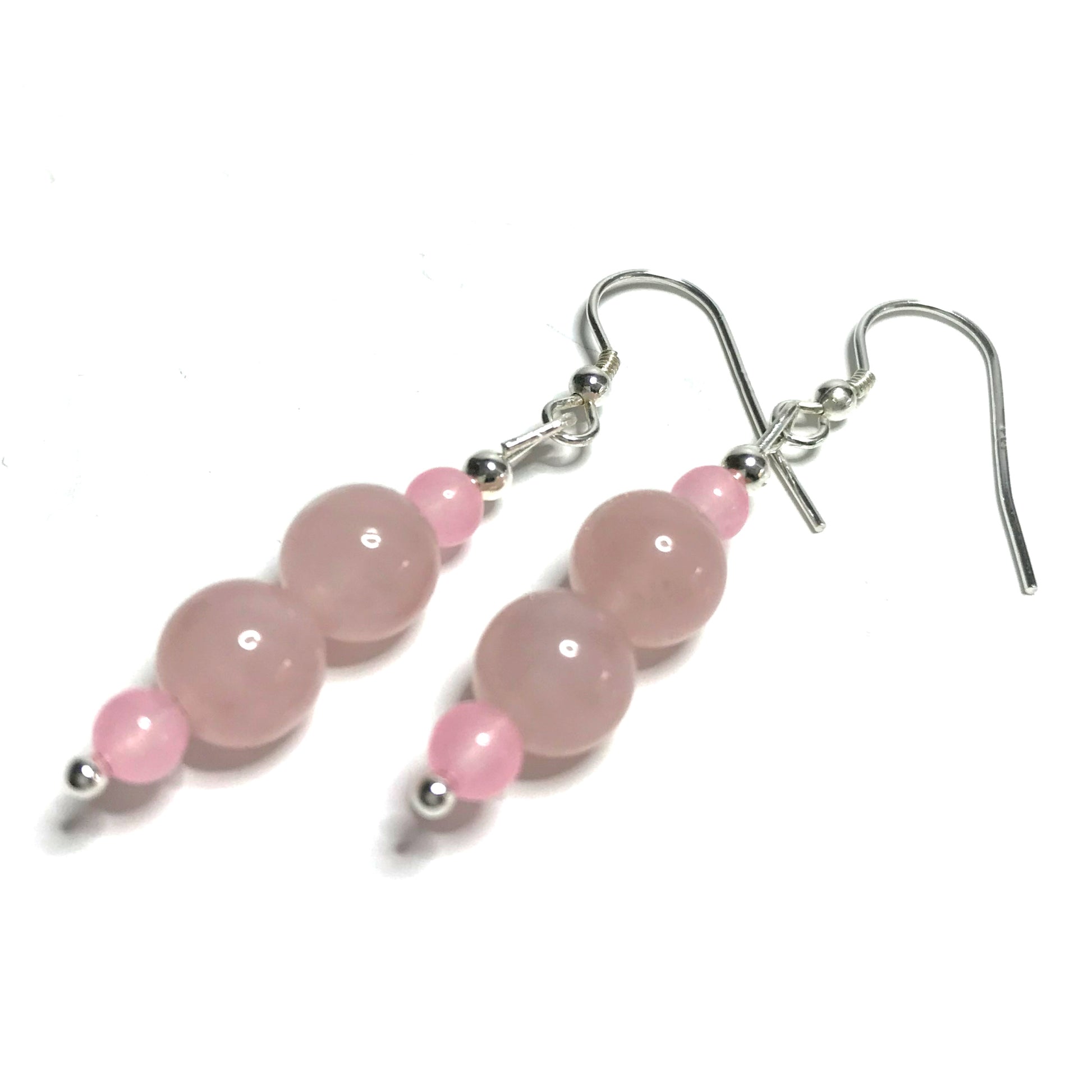 Rose quartz earrings