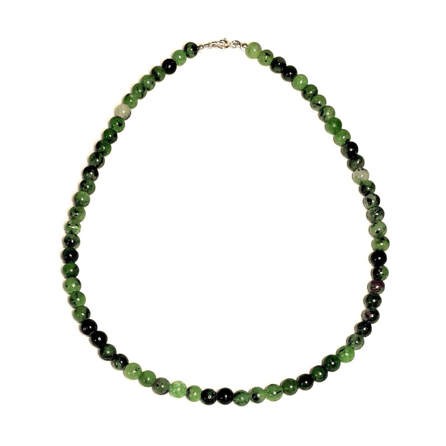 Ruby zoisite gemstone choker