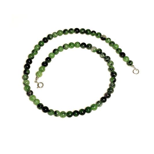 Ruby Zoisite Choker Necklace