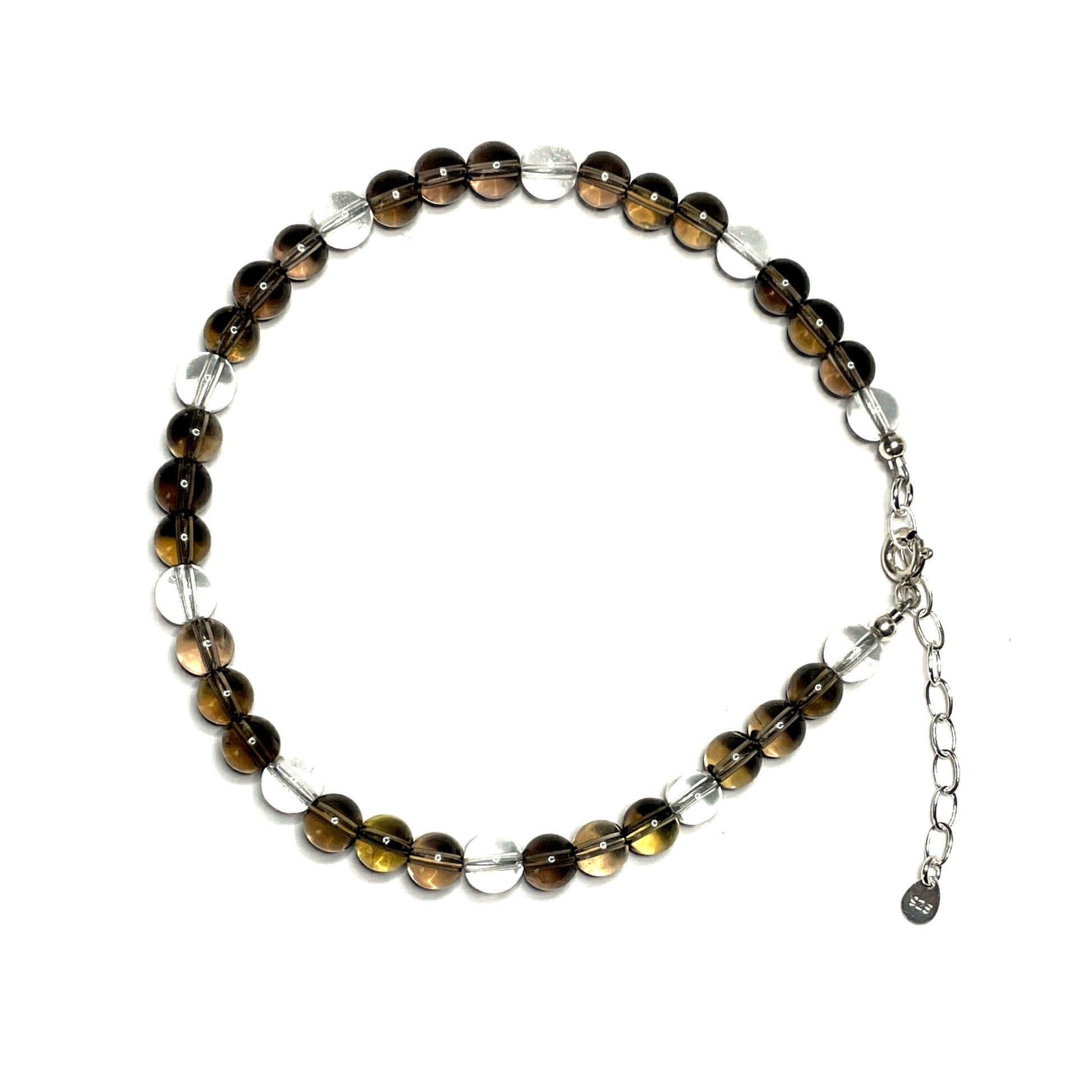 Smoky quartz gemstone anklet