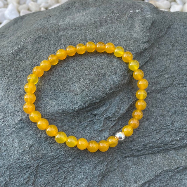 Solar plexus gemstone chakra bracelet