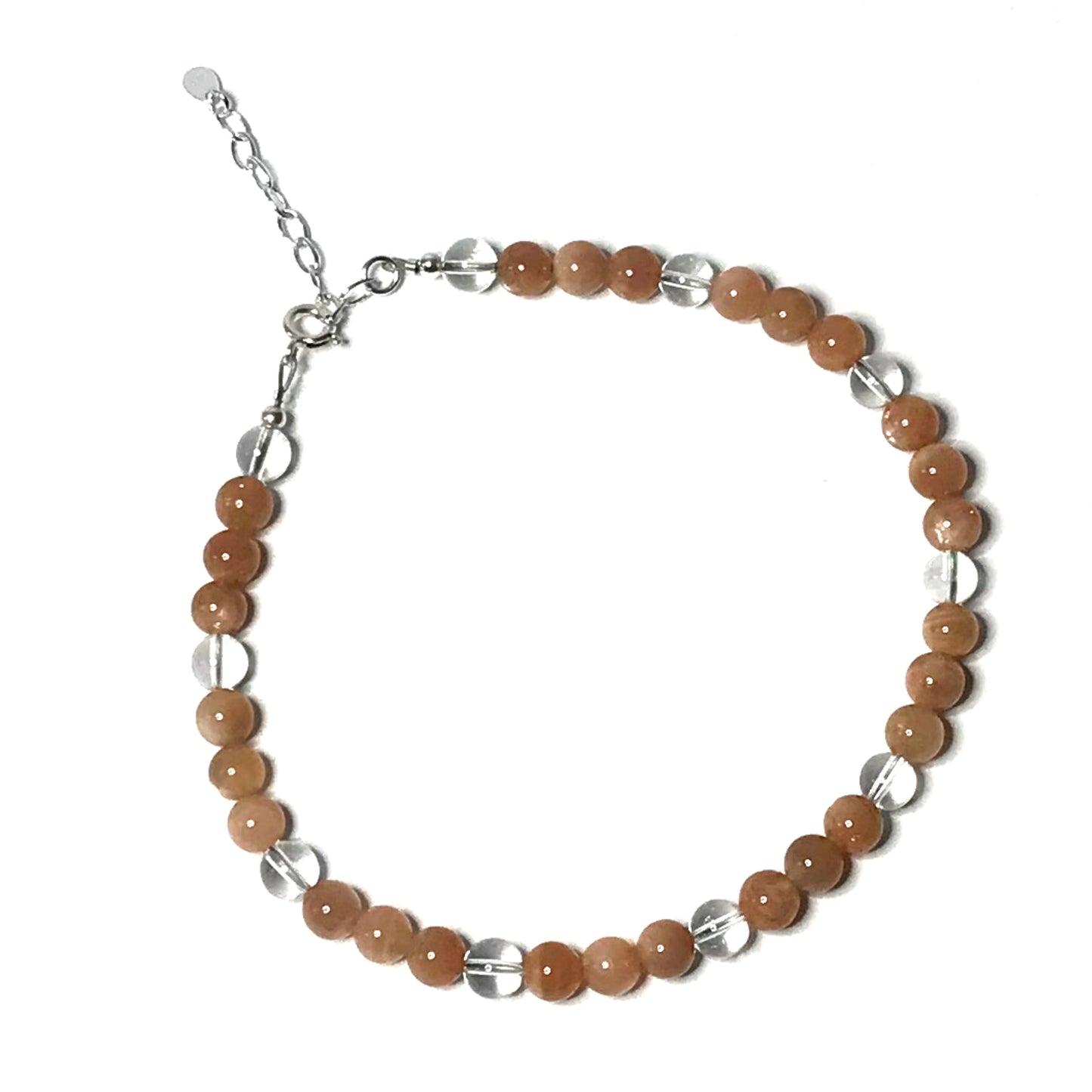 Sunstone bead anklet