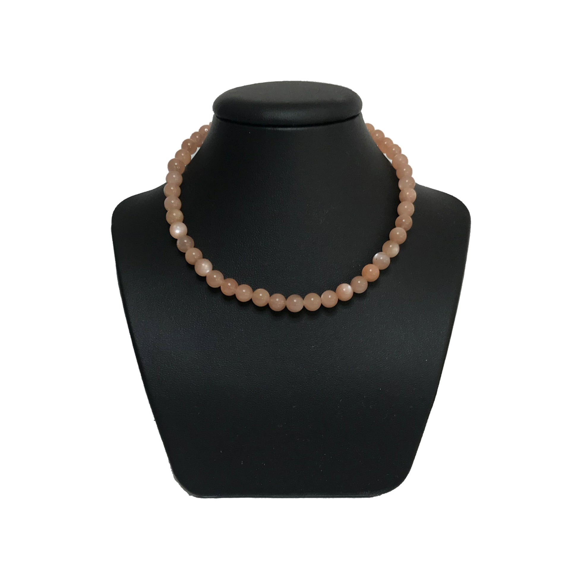 Sunstone crystal choker on stand