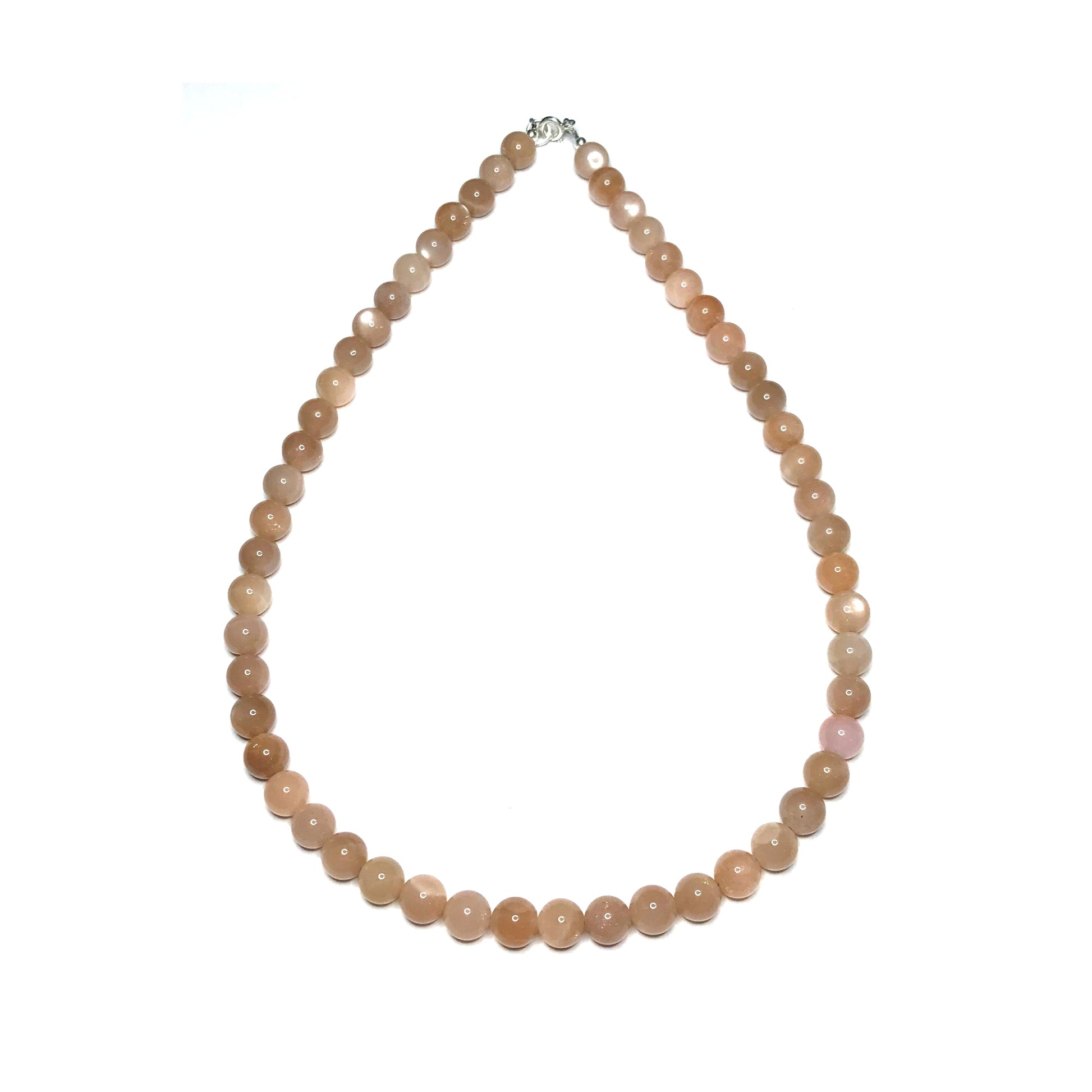 Sunstone crystal bead necklace