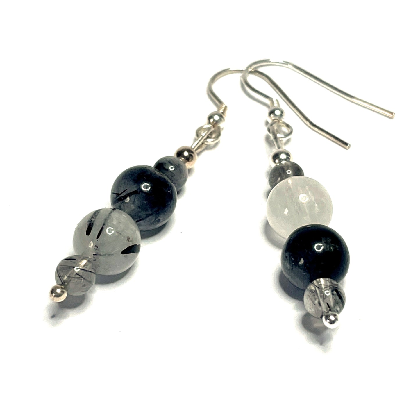 Tourmalinated Quartz Earrings