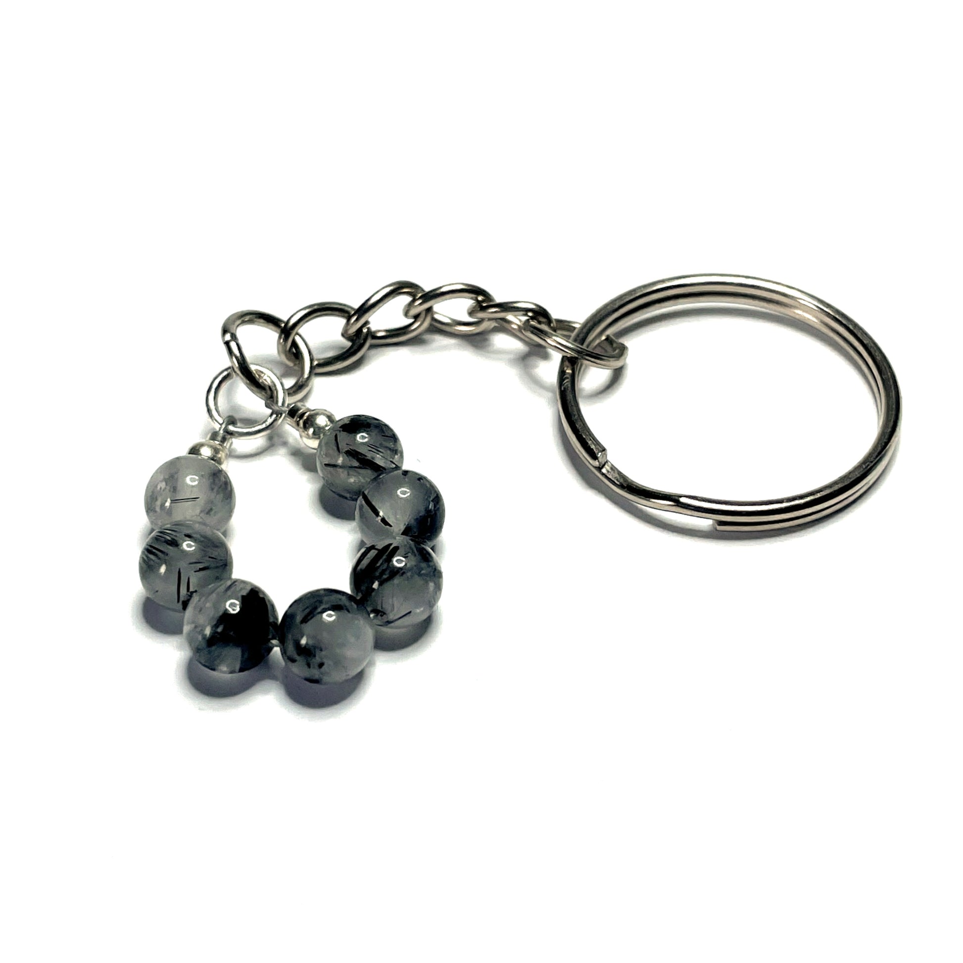 Tourmalinated Quartz Keychain