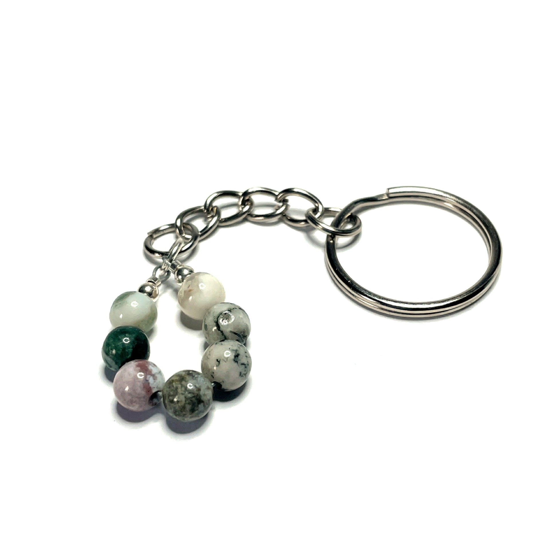 Tree Agate Keychain