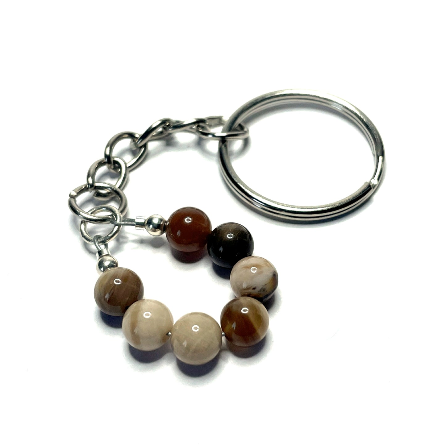 Wood jasper keychain