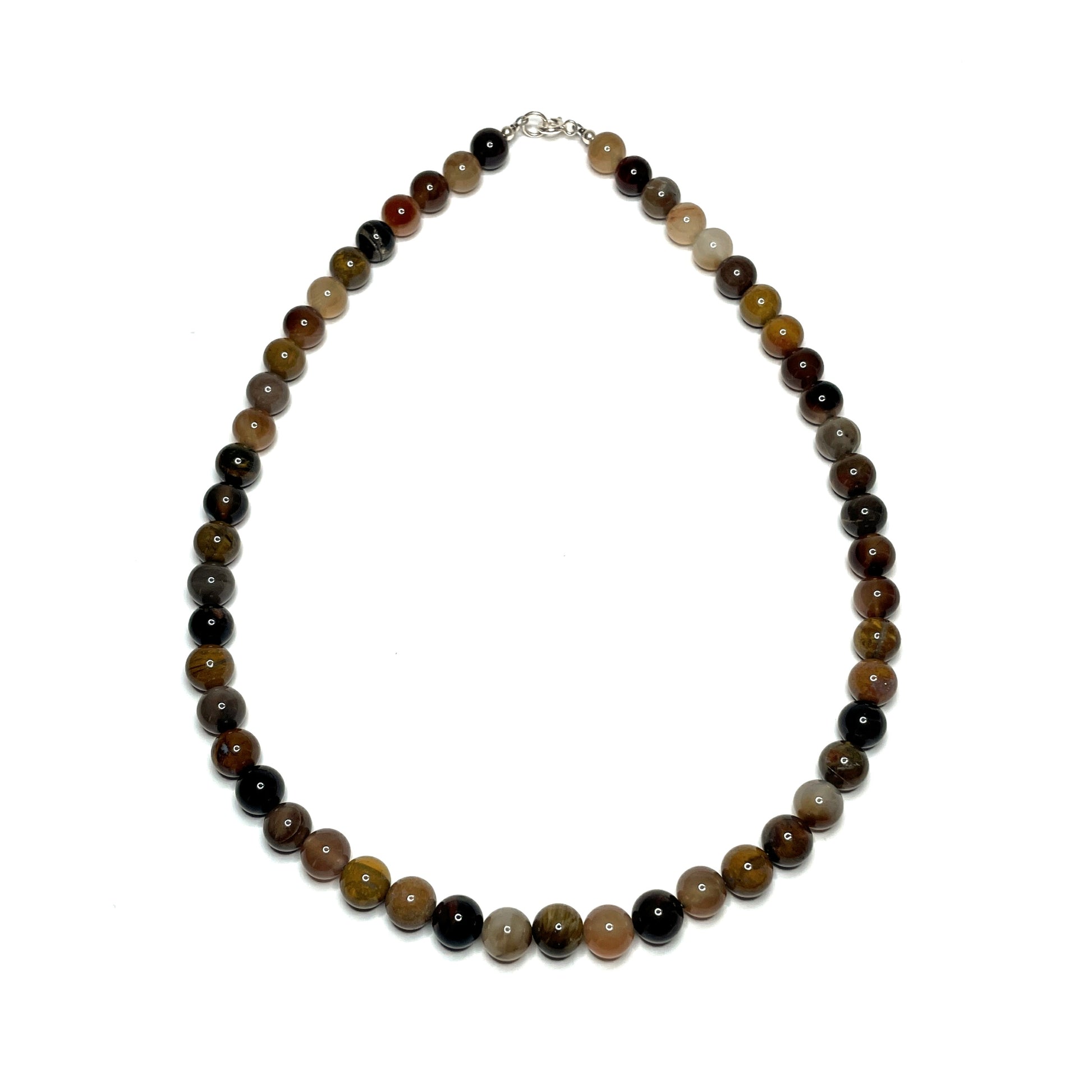 Wood jasper crystal necklace