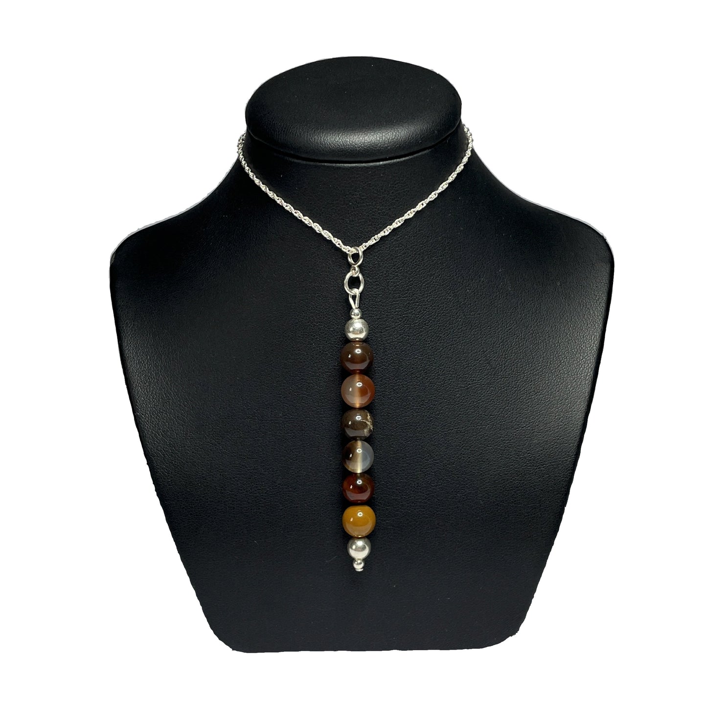 Wood jasper crystal pendant