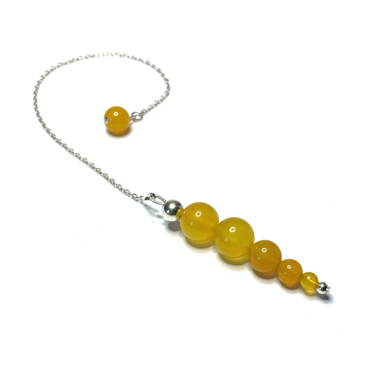 Yellow agate pendulum