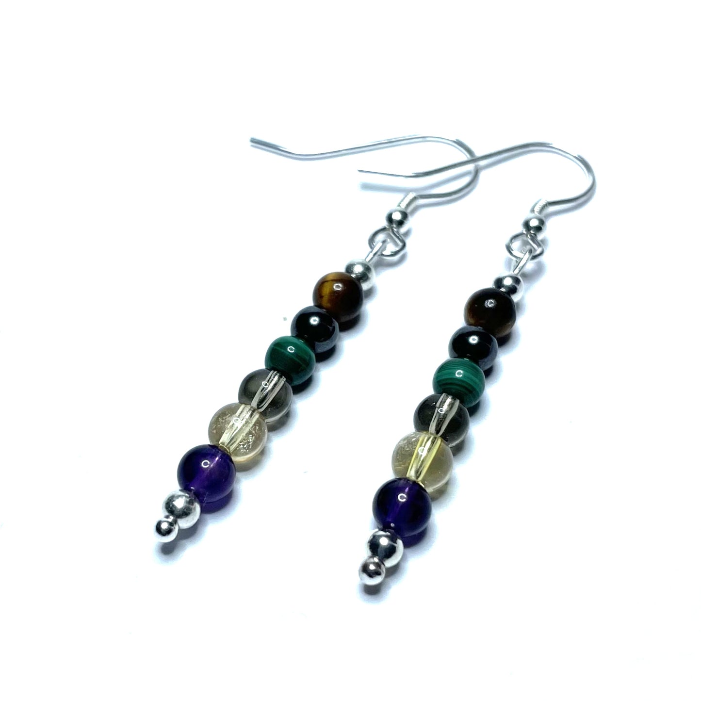 Addiction recovery gemstone healing earrings