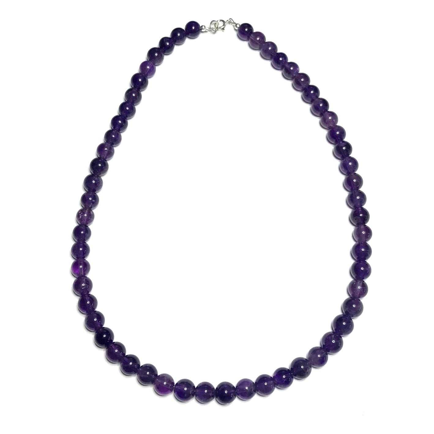 Purple gemstone bead necklace