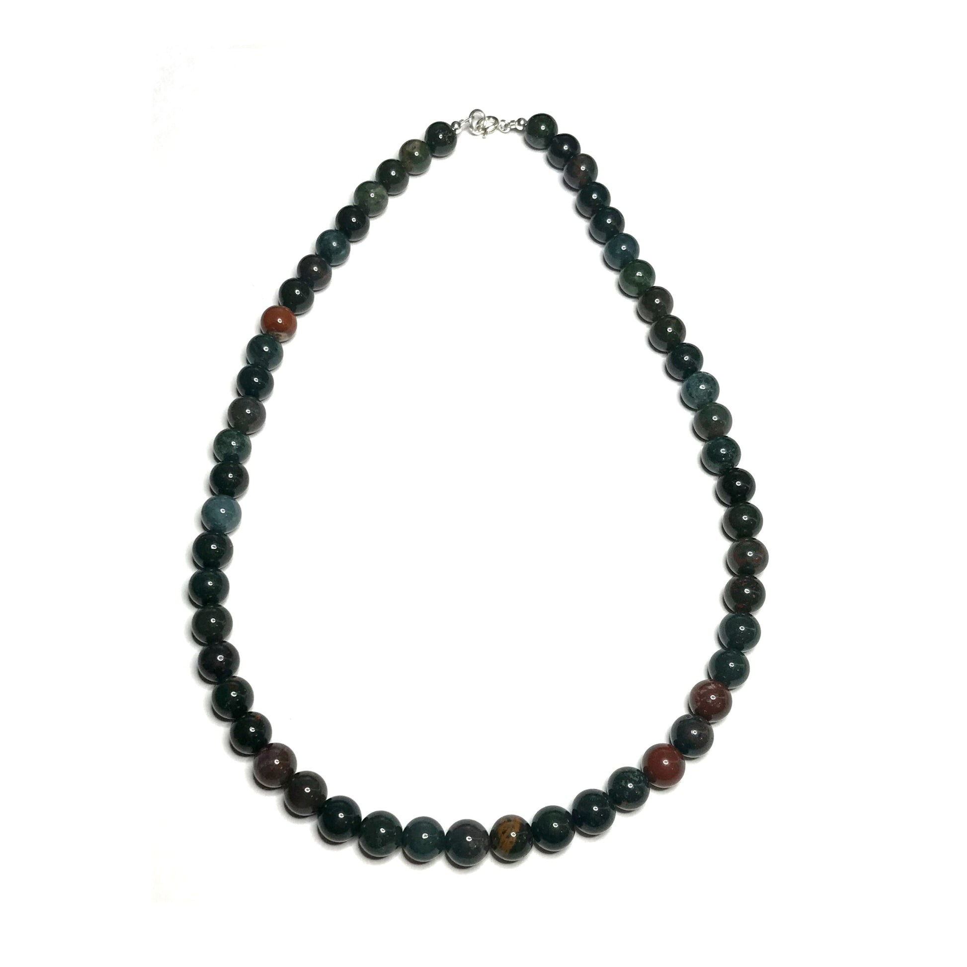 Bloodstone bead necklace