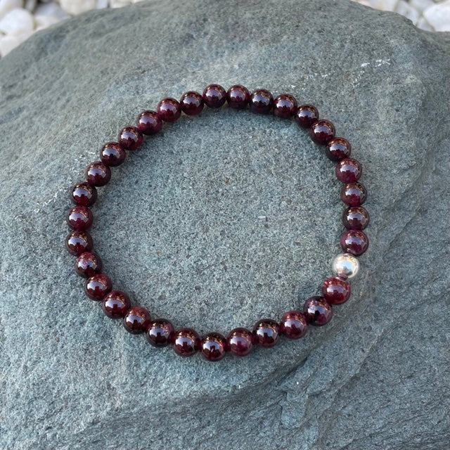 Garnet crystal bracelet