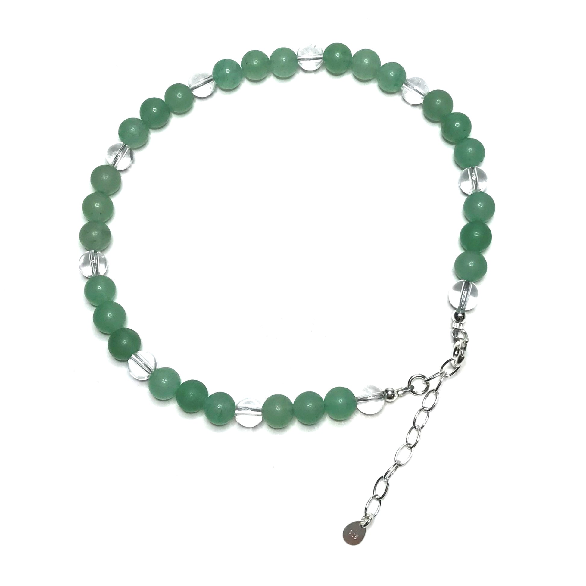 Green aventurine gemstone anklet