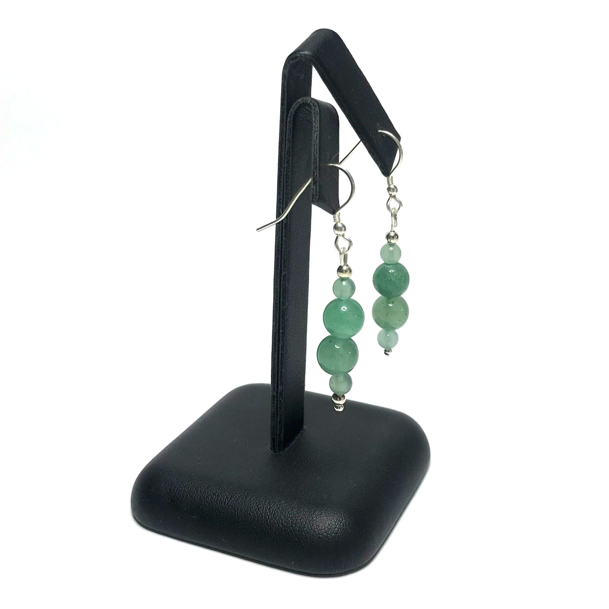 Green aventurine crystal drop earrings