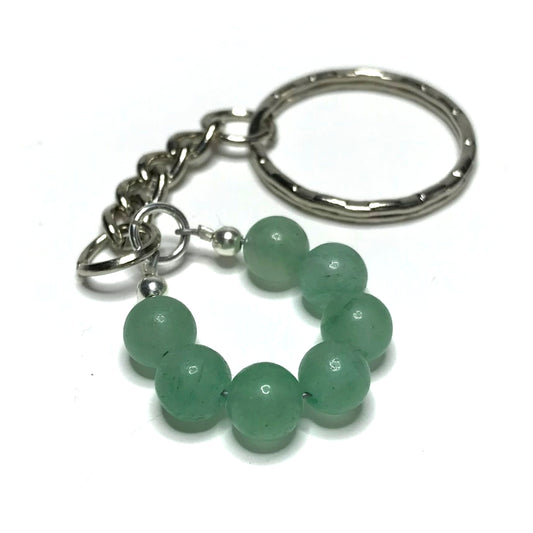 Green aventurine keychain