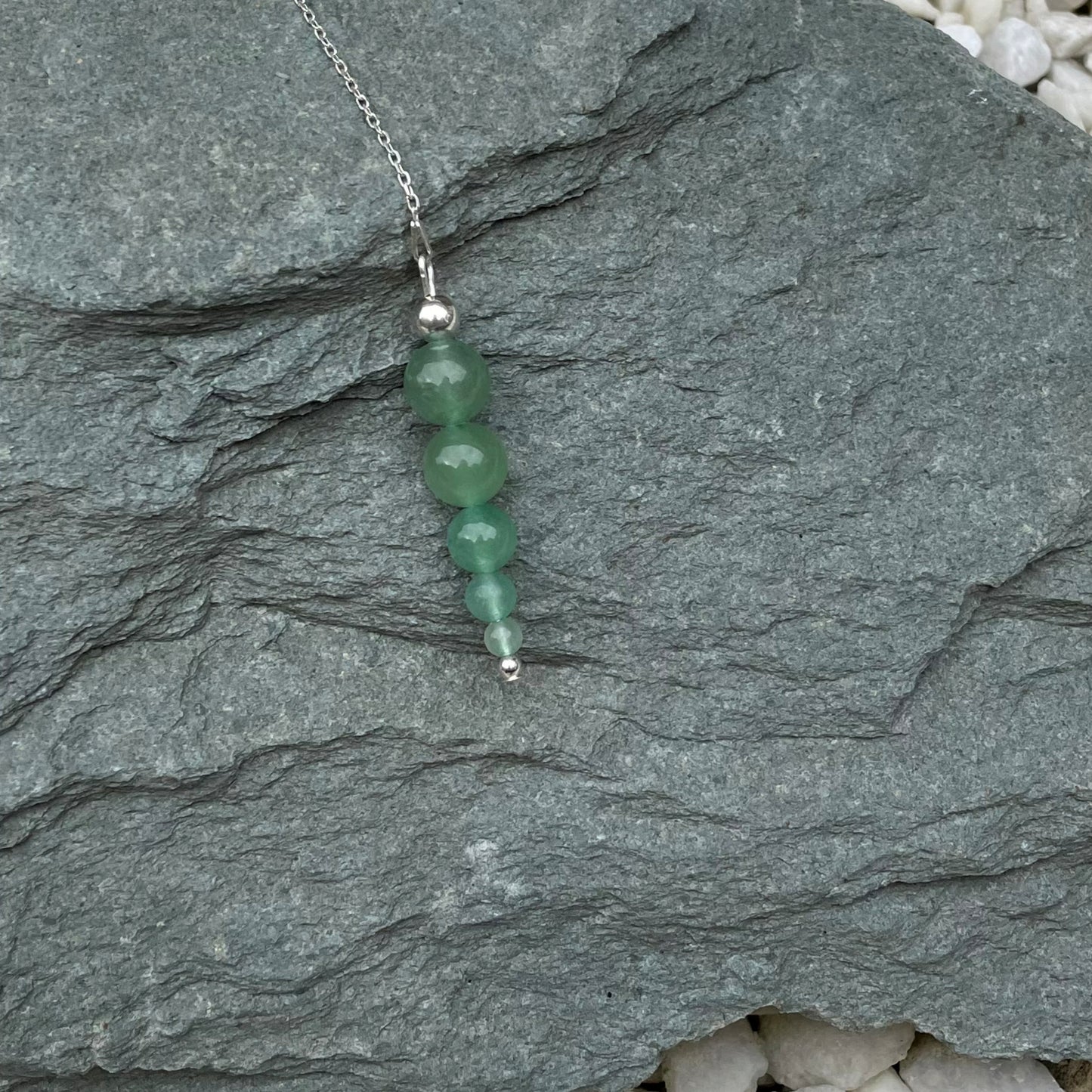 Green aventurine gemstone pendulum