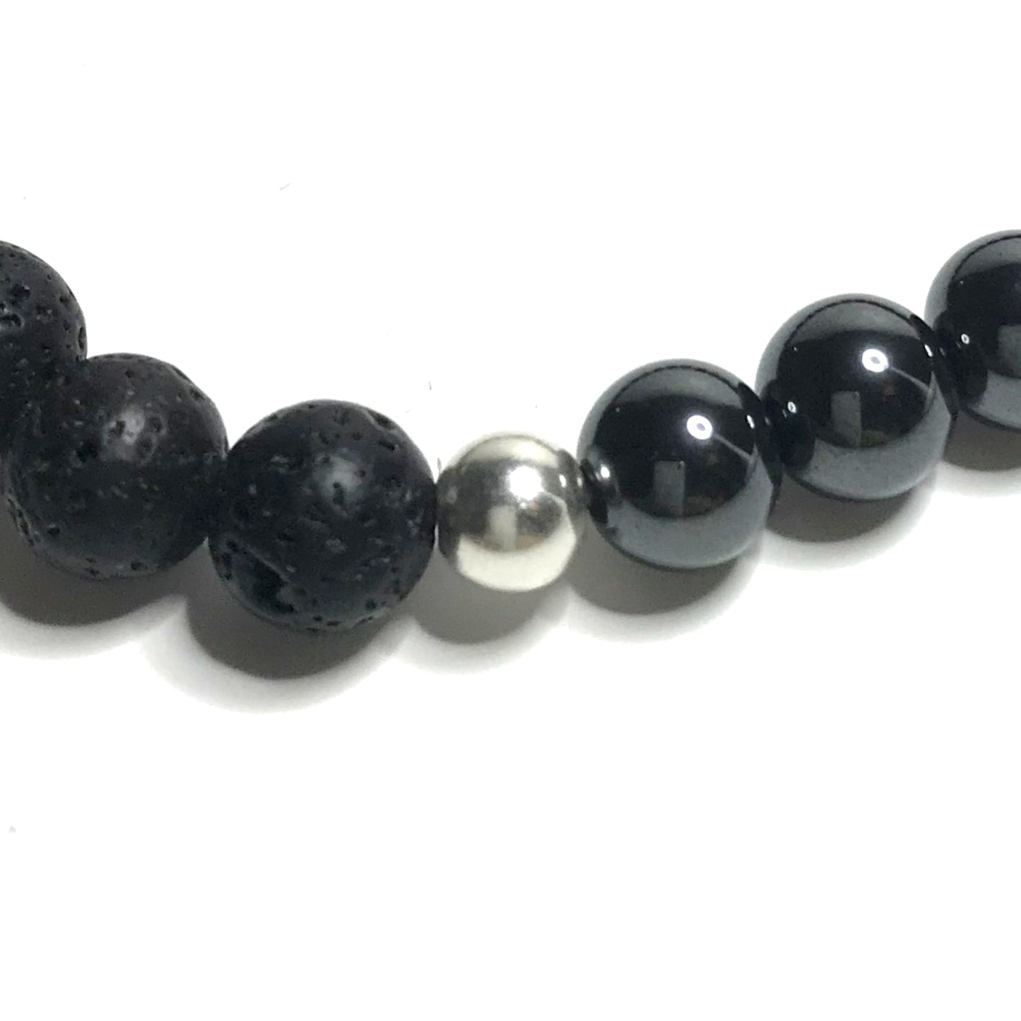 Hematite with Lava Rock Bracelet